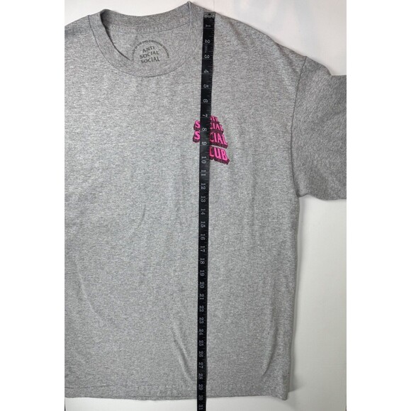 Anti Social Social Club Gray T Shirt Men Extra Large Snake Print Logo Streetwear - Picture 7 of 7